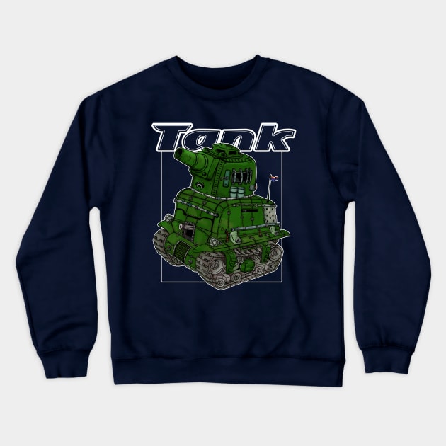 tank Crewneck Sweatshirt by manuvila